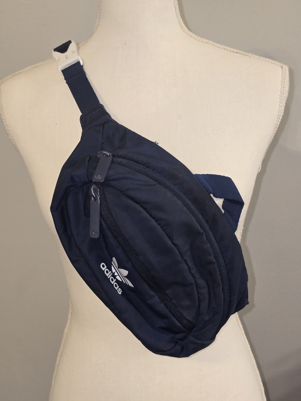 Adidas Men's Navy Sling Bag - Casual Crossbody Waist Pack